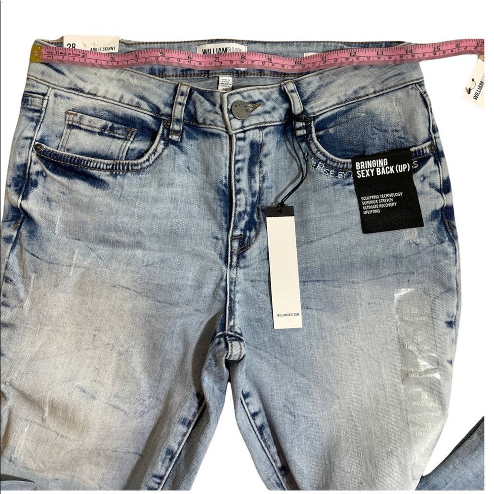 William Rast Ice Washed Fringed Hem Jeans - Picture 11 of 11
